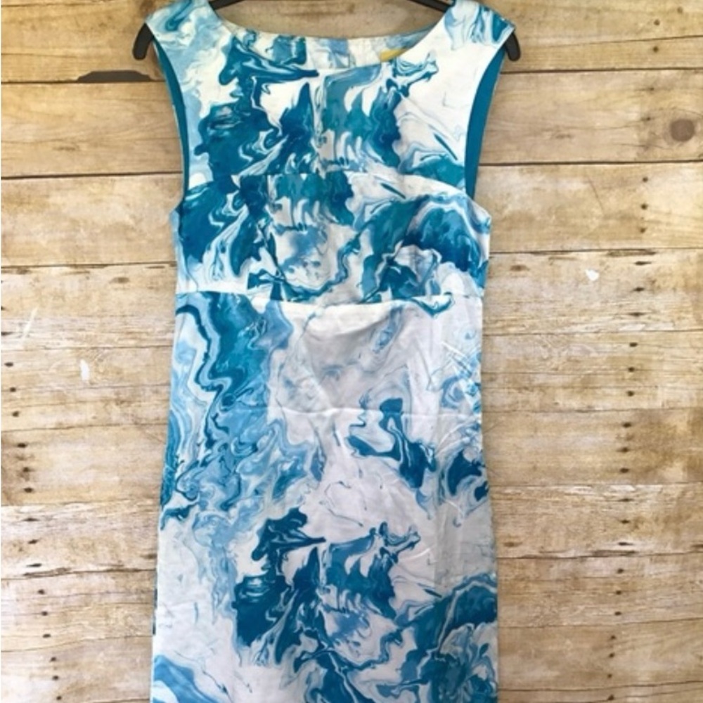 Anthropologie Maeve Marbled Waters Shift Dress